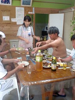 ダイビング後・朝飯